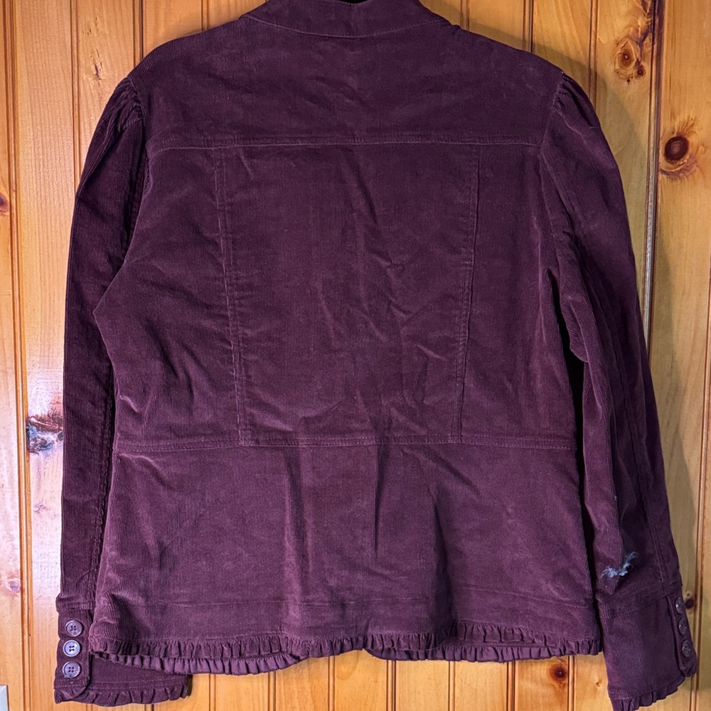 Artisan Vintage Deep Purple Corduroy Embroidered Blazer - Picture 6 of 6